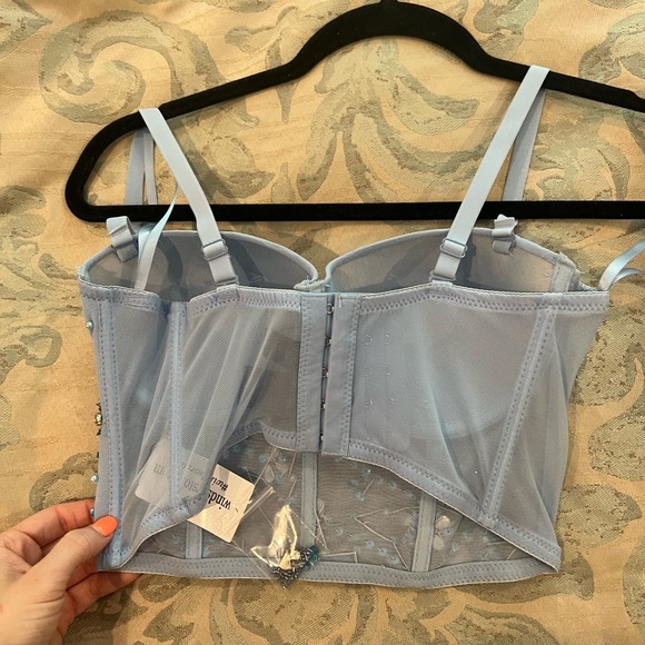 Feelin' Flawless Embellished Bustier | Blue rhinestone bustier top - Picture 10 of 12